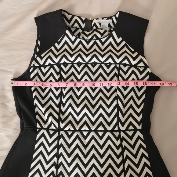 H&M Peplum Black and White Stripe Peplum Blouse - Picture 4 of 5